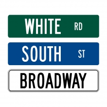 Street Name Signs (6'' Reflective) Street Name Signs (6'' Reflective)